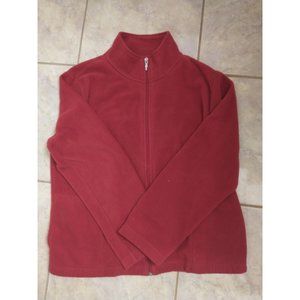 Kim Rogers Red Zip Up Long Sleeve Fleece sz L